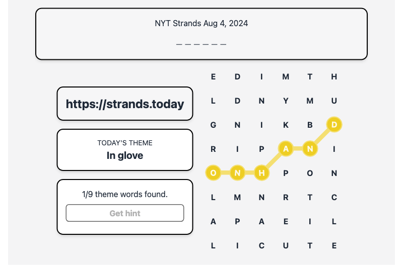 Strands Spangram for Aug 4