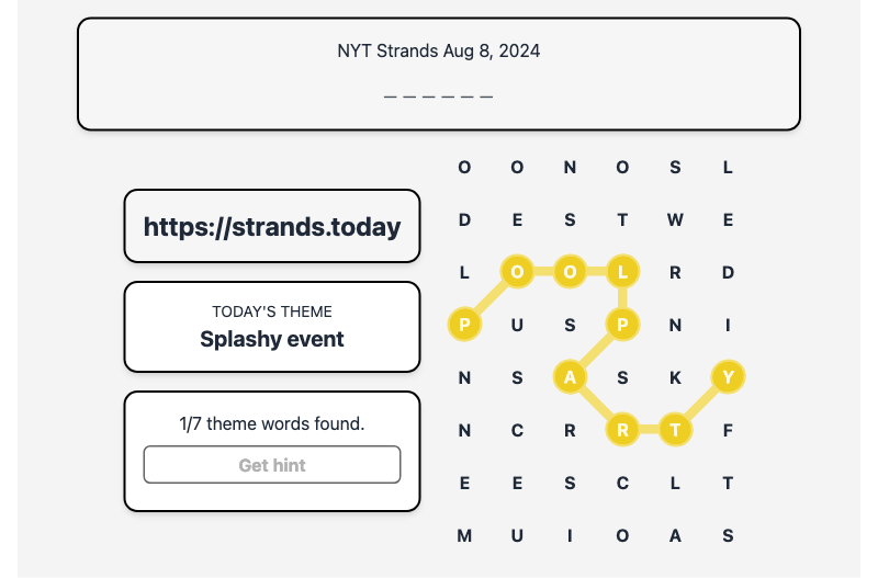 Strands Spangram for Aug 8