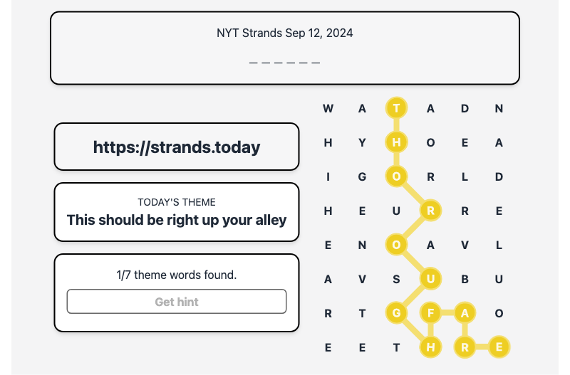 Strands Spangram for Sep 12