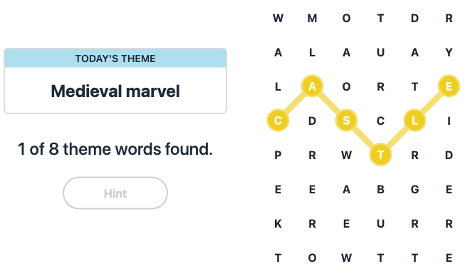 Hint for Today's Strands Spangram, Medieval marvel, Sep 27
