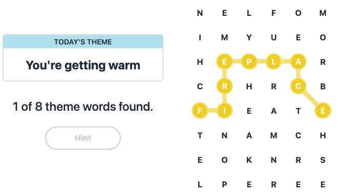 Hint for Today's Strands Spangram, You're getting warm, Nov 21