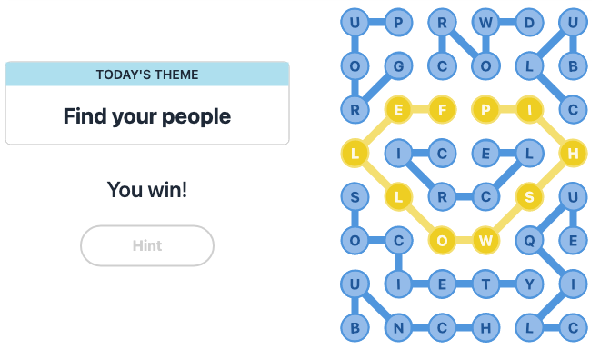 Today's NYT Strands Hint and Answer, Find your people, Dec 6